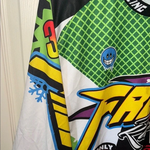 Men’s Frostiez High Speed XL Green and Black Long Sleeve Racing Shirt/Jersey - Picture 5 of 6